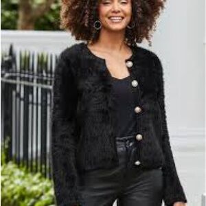 Love by design sweater with broach and embellished buttons size xl